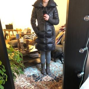 Long back puffer jacket